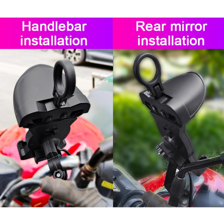 Motorcycle Sunshade Rainproof Mobile Phone Holder, Shape: Charging Handlebar Holder 5V-2A - Holder by PMC Jewellery | Online Shopping South Africa | PMC Jewellery | Buy Now Pay Later Mobicred