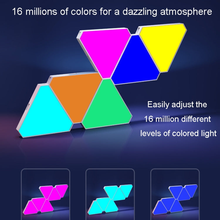 12pcs /Set Triangle Splicing Intelligent Sound Control Quantum Light Atmosphere Lighting With Remote Control, US Plug(Bluetooth Model) - Novelty Lighting by PMC TechLife | Online Shopping South Africa | PMC TechLife | Buy Now Pay Later Mobicred