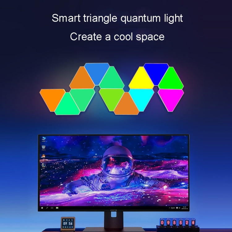 6pcs /Set Triangle Splicing Intelligent Sound Control Quantum Light Atmosphere Lighting With Remote Control, US Plug(Bluetooth Model) - Novelty Lighting by PMC TechLife | Online Shopping South Africa | PMC TechLife | Buy Now Pay Later Mobicred