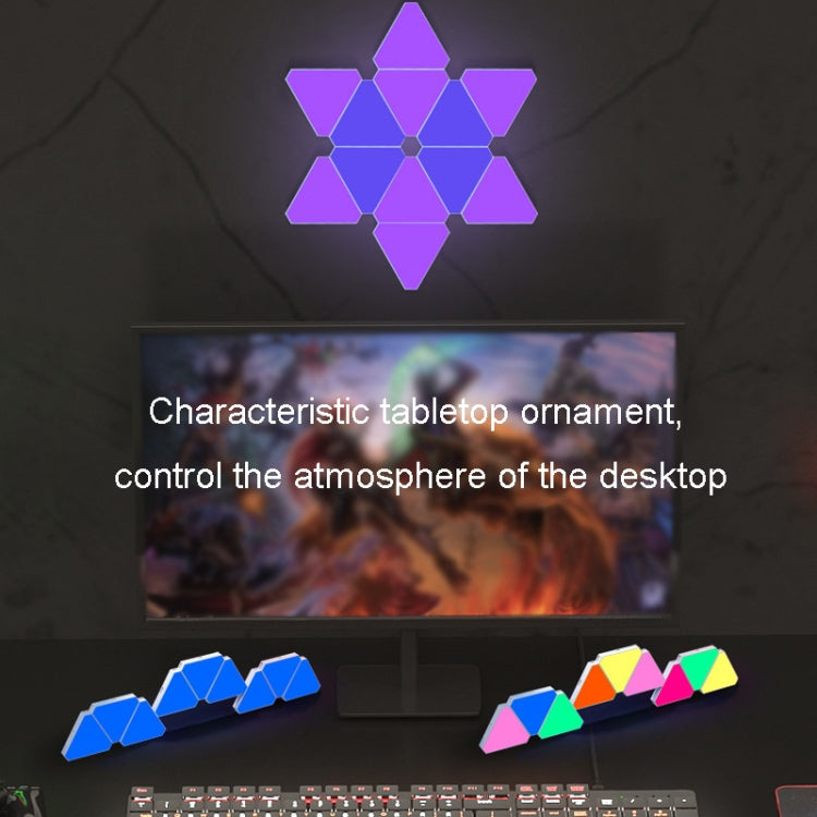 12pcs /Set Triangle Splicing Intelligent Sound Control Quantum Light Atmosphere Lighting With Remote Control, US Plug(WiFi Model) - Novelty Lighting by PMC TechLife | Online Shopping South Africa | PMC TechLife | Buy Now Pay Later Mobicred
