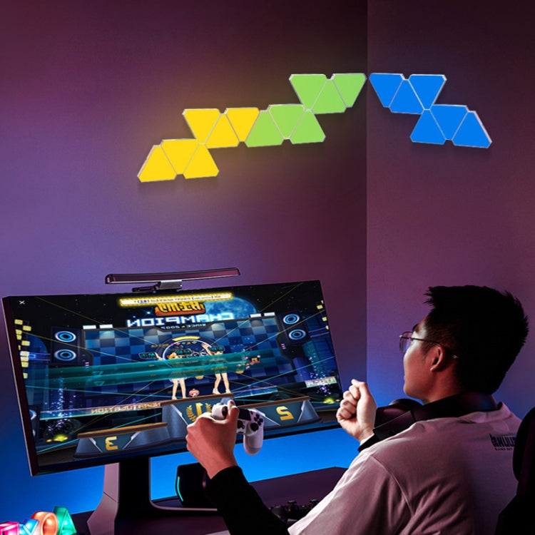 6pcs /Set Triangle Splicing Intelligent Sound Control Quantum Light Atmosphere Lighting With Remote Control, US Plug(Bluetooth Model) - Novelty Lighting by PMC TechLife | Online Shopping South Africa | PMC TechLife | Buy Now Pay Later Mobicred