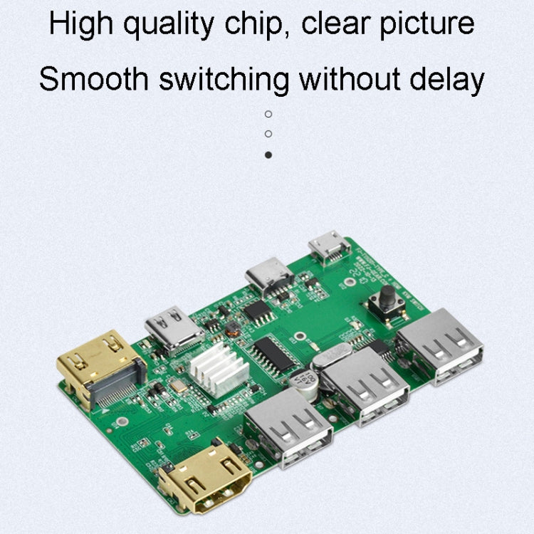 FJGEAR FJ-TYH201 Type-C / HDMI KVM Switch With Desktop Controller - free shipping - PMC Jewellery - Order now!