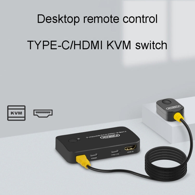 FJGEAR FJ-TYH201 Type-C / HDMI KVM Switch With Desktop Controller - free shipping - PMC Jewellery - Order now!