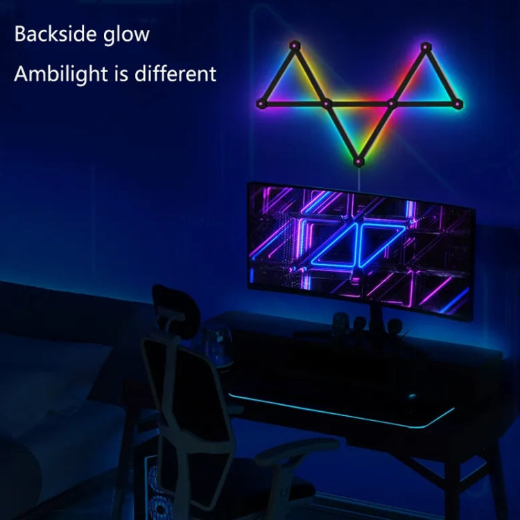 6 pcs /Set LED WIFI Graffiti Bluetooth Smart Splicing Quantum Light DIY Atmosphere Lighting With Remote Control, US Plug(White) - Novelty Lighting by PMC TechLife | Online Shopping South Africa | PMC TechLife | Buy Now Pay Later Mobicred