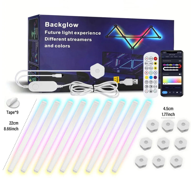 6 pcs /Set LED WIFI Graffiti Bluetooth Smart Splicing Quantum Light DIY Atmosphere Lighting With Remote Control, US Plug(White) - Novelty Lighting by PMC TechLife | Online Shopping South Africa | PMC TechLife | Buy Now Pay Later Mobicred