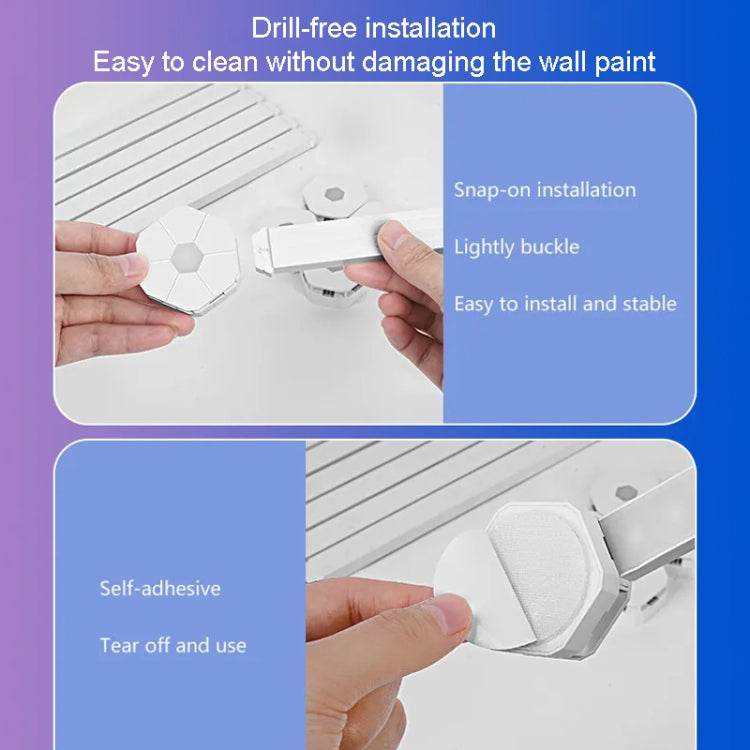 6 pcs /Set LED WIFI Graffiti Bluetooth Smart Splicing Quantum Light DIY Atmosphere Lighting With Remote Control, US Plug(White) - Novelty Lighting by PMC TechLife | Online Shopping South Africa | PMC TechLife | Buy Now Pay Later Mobicred