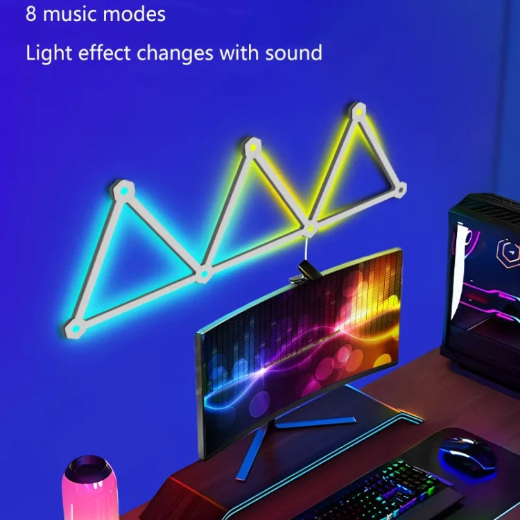 6 pcs /Set LED WIFI Graffiti Bluetooth Smart Splicing Quantum Light DIY Atmosphere Lighting With Remote Control, US Plug(White) - Novelty Lighting by PMC TechLife | Online Shopping South Africa | PMC TechLife | Buy Now Pay Later Mobicred