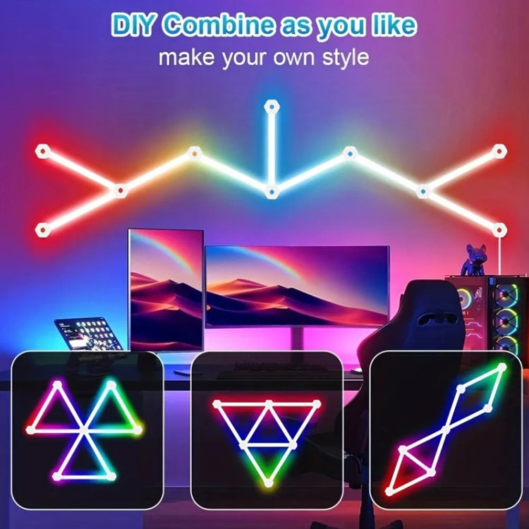 6 pcs /Set LED WIFI Graffiti Bluetooth Smart Splicing Quantum Light DIY Atmosphere Lighting With Remote Control, US Plug(White) - Novelty Lighting by PMC TechLife | Online Shopping South Africa | PMC TechLife | Buy Now Pay Later Mobicred