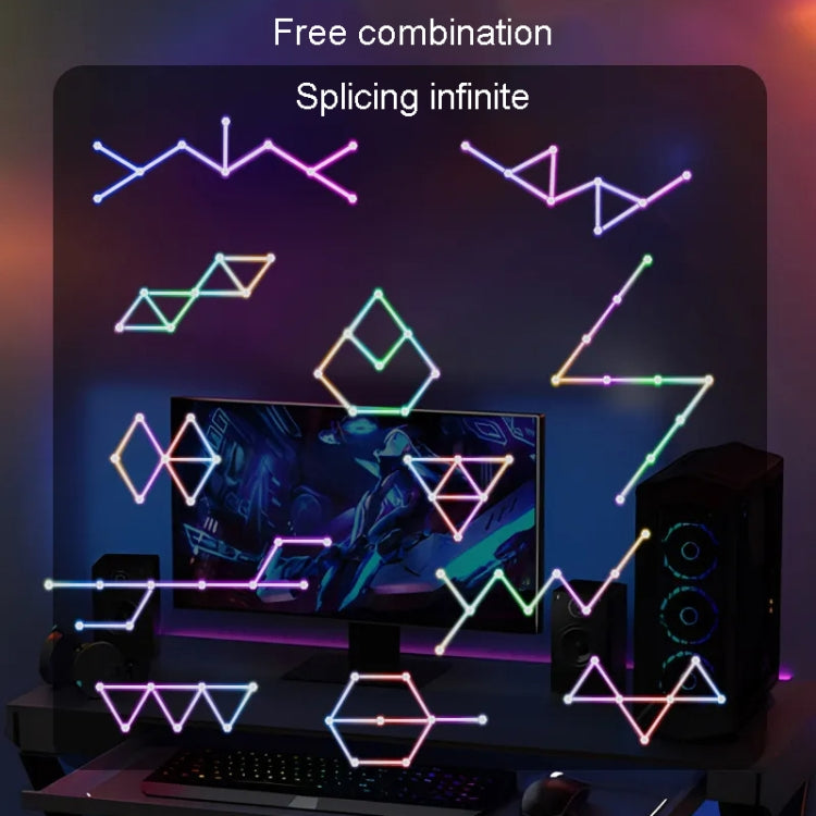 6 pcs /Set LED WIFI Graffiti Bluetooth Smart Splicing Quantum Light DIY Atmosphere Lighting With Remote Control, US Plug(White) - Novelty Lighting by PMC TechLife | Online Shopping South Africa | PMC TechLife | Buy Now Pay Later Mobicred