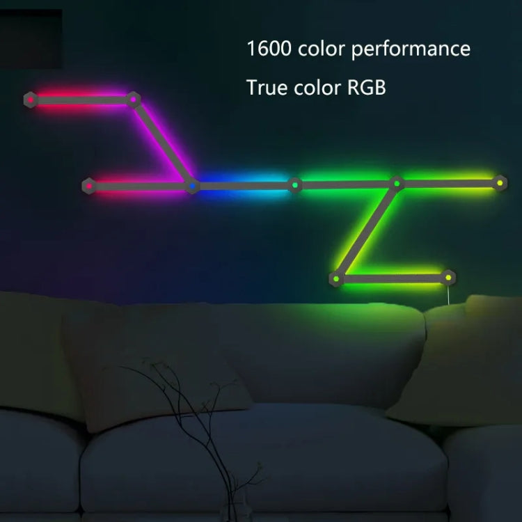 6 pcs /Set LED WIFI Graffiti Bluetooth Smart Splicing Quantum Light DIY Atmosphere Lighting With Remote Control, US Plug(White) - Novelty Lighting by PMC TechLife | Online Shopping South Africa | PMC TechLife | Buy Now Pay Later Mobicred