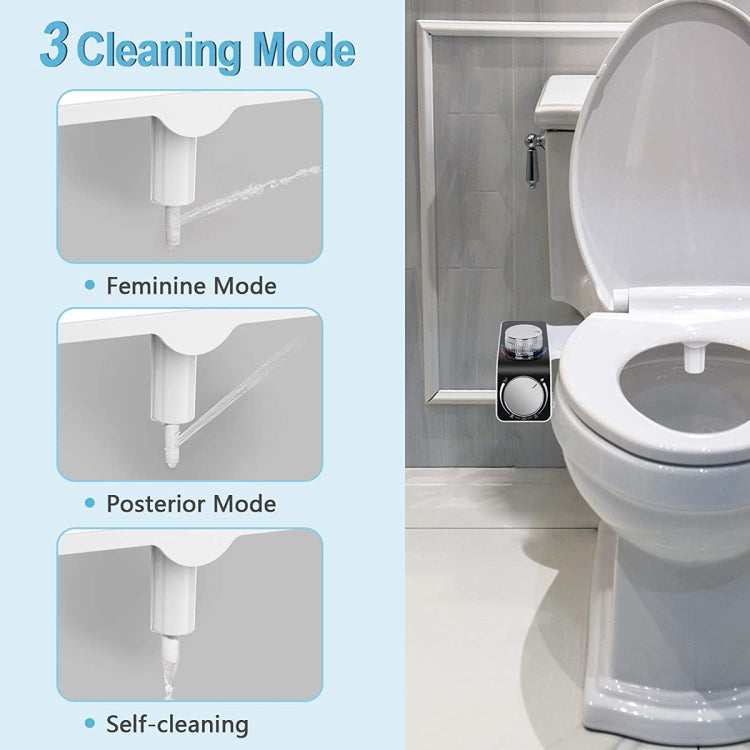 Bidet Toilet Seat Attachment With Hot & Cold Double Nozzle Personal Hygiene 3/8 For Europe - Toilet Accessories by PMC TechLife | Online Shopping South Africa | PMC TechLife