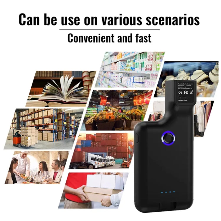 HC101D  2D Bluetooth Barcode Scanner Wireless Back Clip Phone Barcode Reader, Spec: Side - Barcode Scanner by PMC Jewellery | Online Shopping South Africa | PMC Jewellery