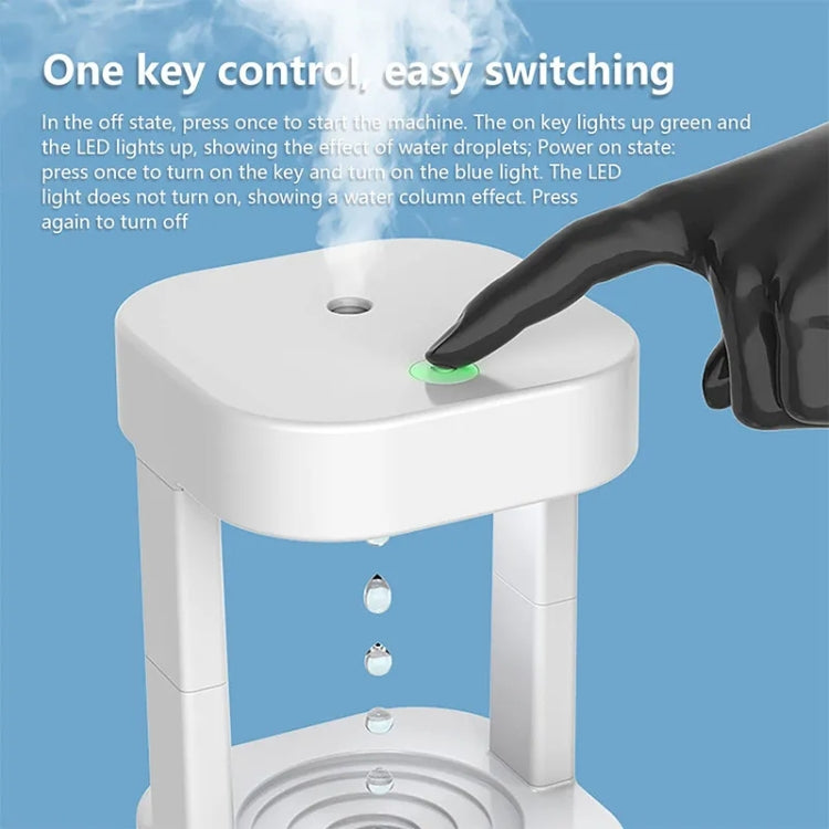 580ml Anti-gravity Humidifier Water Droplet Backflow Atomizer Aromatherapy Machine(White Light) - free shipping - PMC TechLife - Order now!