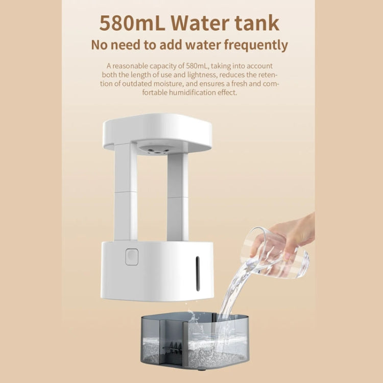 580ml Anti-gravity Humidifier Water Droplet Backflow Atomizer Aromatherapy Machine(Colorful Light) - free shipping - PMC TechLife - Order now!