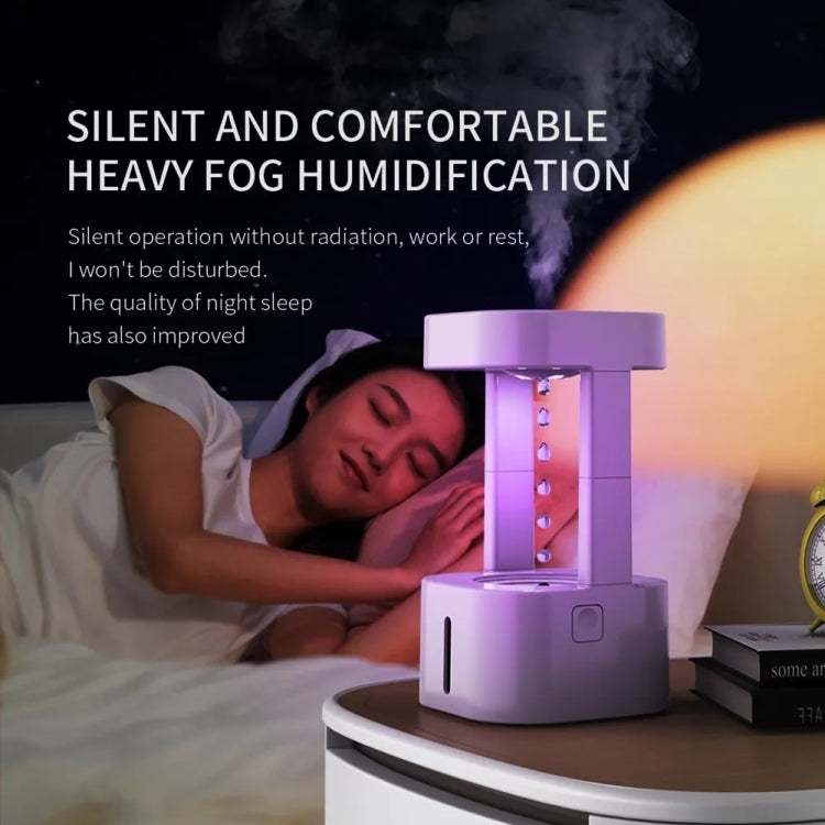 580ml Anti-gravity Humidifier Water Droplet Backflow Atomizer Aromatherapy Machine(Colorful Light) - free shipping - PMC TechLife - Order now!