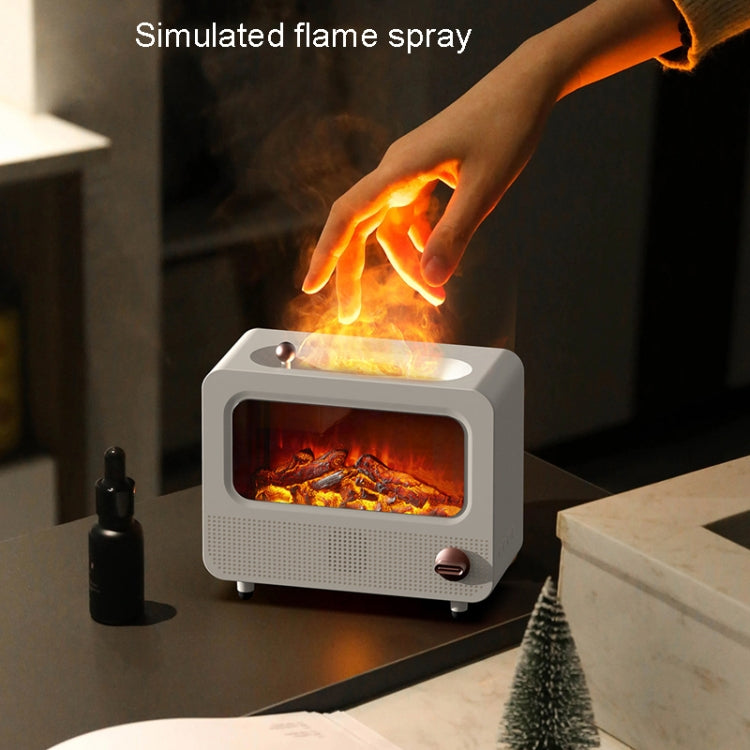 USB White Noise Simulation Flame Fire Furnace Aromatherapy Machine Indoor Large Spray Measurement Humidifier(Black) - free shipping - PMC TechLife - Order now!