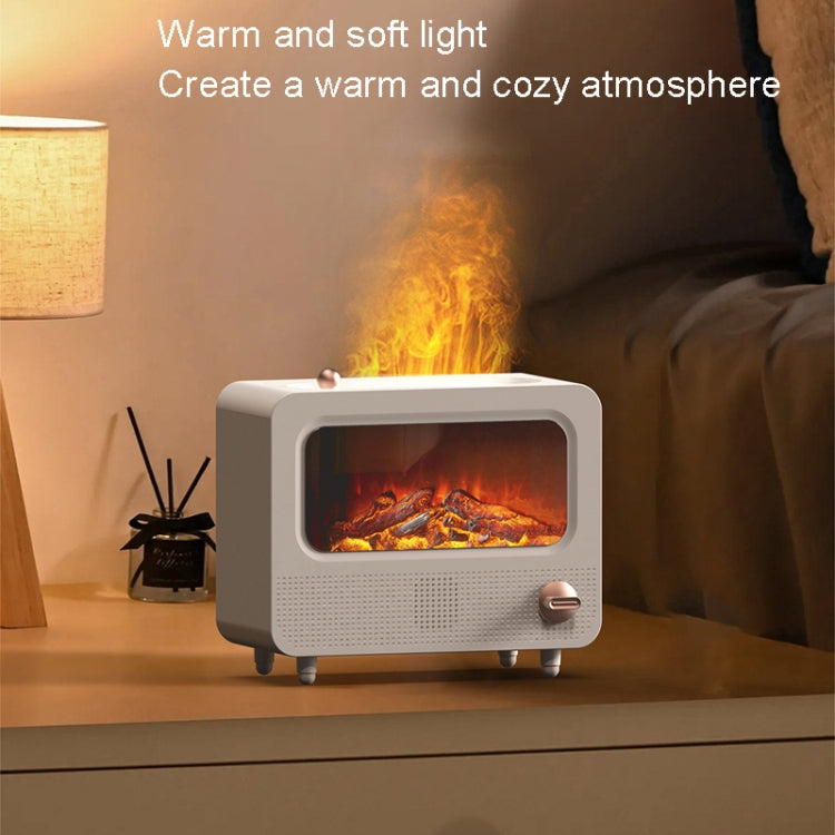 USB White Noise Simulation Flame Fire Furnace Aromatherapy Machine Indoor Large Spray Measurement Humidifier(Black) - free shipping - PMC TechLife - Order now!