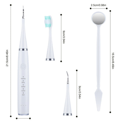 6 In 1 Electric Dental Scaler Calculus Removal Teeth Cleaning Set, Color: Black Basic - Oral Irrigators by PMC Jewellery | Online Shopping South Africa | PMC Jewellery | Buy Now Pay Later Mobicred