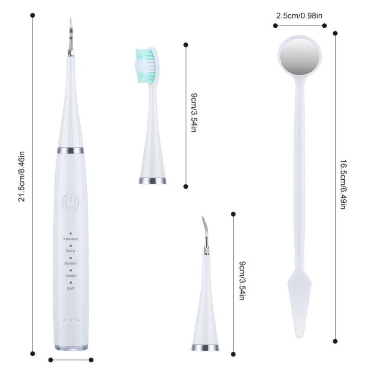 6 In 1 Electric Dental Scaler Calculus Removal Teeth Cleaning Set, Color: Black Exclusive - Oral Irrigators by PMC TechLife | Online Shopping South Africa | PMC TechLife | Buy Now Pay Later Mobicred