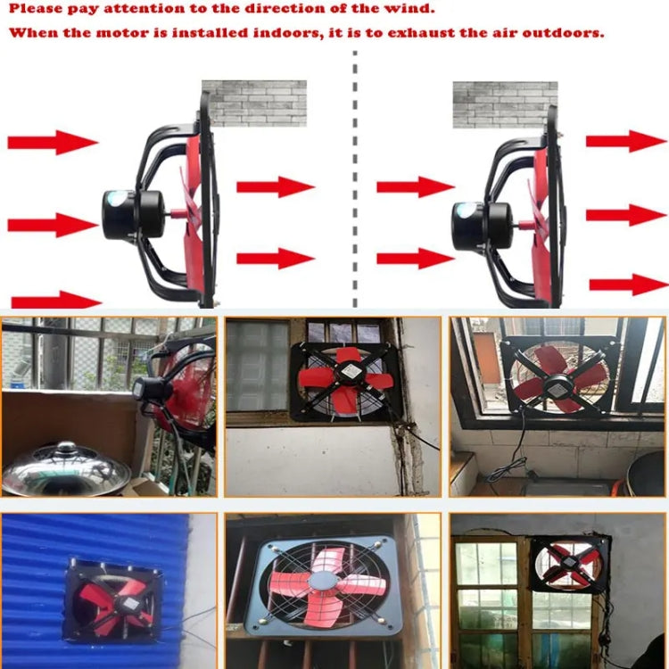 10 -inch Dual Grilles Kitchen Exhaust Fan Wall Window Fan High Power Industrial Extractor Fume Space Extractor Hood,CN Plug - free shipping - PMC TechLife - Order now!