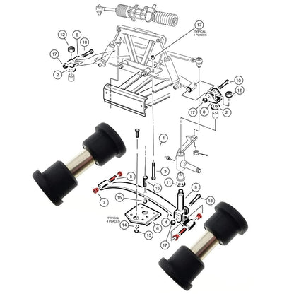 Golf Cart Front And Rear Steel Plate Rubber Sleeve Iron Sleeve Kit Leaf Spring Bushings, Specification: Iron Sleeve - Engine Fittings by PMC Jewellery | Online Shopping South Africa | PMC Jewellery