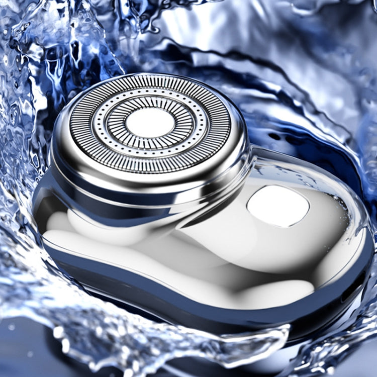 Three-Ring Knife Mesh Electric Men Shaver Travel Portable Mini Shaver, Color: Digital Display Gradient Blue - Electric Shavers by PMC TechLife | Online Shopping South Africa | PMC TechLife | Buy Now Pay Later Mobicred