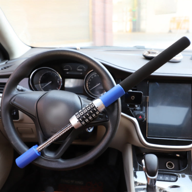 Car Anti-Theft Steering Wheel Retractable Adjustable Code Lock(Blue) - Steering Wheel Locks by PMC Jewellery | Online Shopping South Africa | PMC Jewellery | Buy Now Pay Later Mobicred