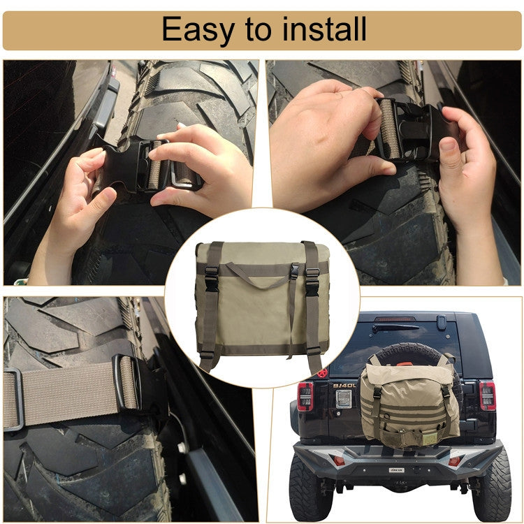 Outdoor Camping Off-road Vehicle Spare Tire Tool Miscellaneous Storage Bag, Color: Khaki - Stowing Tidying by PMC Jewellery | Online Shopping South Africa | PMC Jewellery | Buy Now Pay Later Mobicred