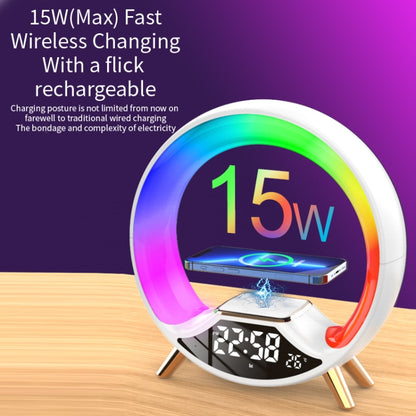 S528 Multifunctional Wireless Charging Bluetooth Speaker with RGB Light & White Noise & Simulated Sunrise(White) - Desktop Speaker by PMC Jewellery | Online Shopping South Africa | PMC Jewellery | Buy Now Pay Later Mobicred