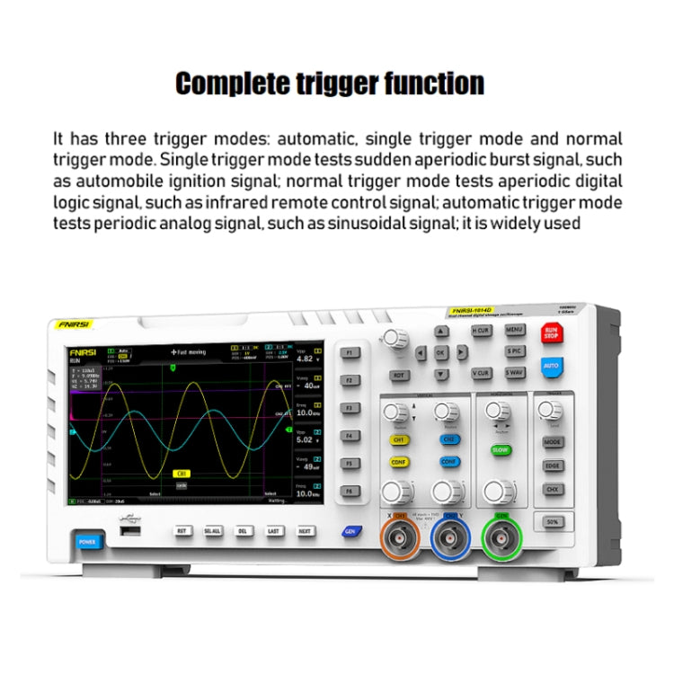 FNIRSI 2 In 1 Dual-Channel 100M Bandwidth Digital Oscilloscope 1GS Sampling Signal Generator, EU Plug 1014D +P4100 Probe - Digital Multimeter by FNIRSI | Online Shopping South Africa | PMC Jewellery | Buy Now Pay Later Mobicred