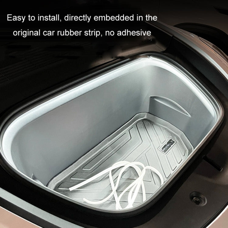 For Tesla Front Trunk LED Ambient Light Strip, Size: For 18-20 Model Y(Warm White) - free shipping - PMC TechLife - Order now!