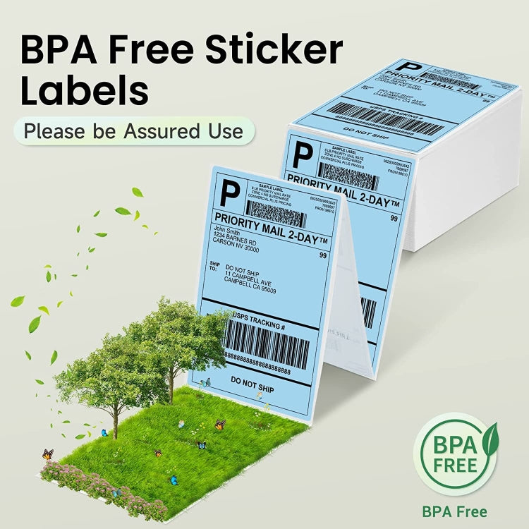 500sheets 4��6 Inch Stickers Thermal Label Paper For Phomemo PM-246S / PM-241BT / D520BT, Style: Roll Paper White - Printer Accessories by PMC TechLife | Online Shopping South Africa | PMC TechLife | Buy Now Pay Later Mobicred