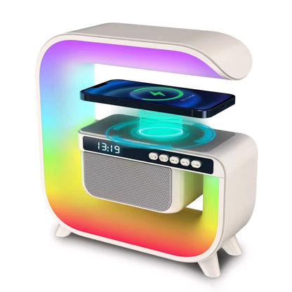 G3 5 In 1 Wireless Charger Bluetooth Speaker Clock With RGB LED Atmosphere Smart Light - Desktop Speaker by PMC Jewellery | Online Shopping South Africa | PMC Jewellery | Buy Now Pay Later Mobicred