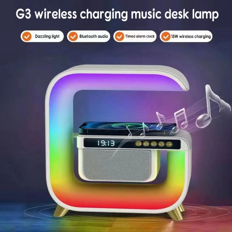 G3 5 In 1 Wireless Charger Bluetooth Speaker Clock With RGB LED Atmosphere Smart Light - Desktop Speaker by PMC Jewellery | Online Shopping South Africa | PMC Jewellery | Buy Now Pay Later Mobicred