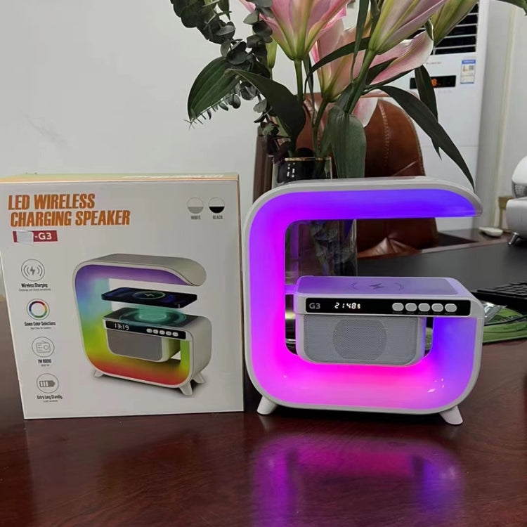 G3 5 In 1 Wireless Charger Bluetooth Speaker Clock With RGB LED Atmosphere Smart Light - Desktop Speaker by PMC Jewellery | Online Shopping South Africa | PMC Jewellery | Buy Now Pay Later Mobicred