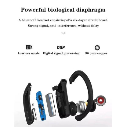 TWS Ear-mounted Noise Reduction LED Dual-battery Display Bluetooth Earphones(T16 Black) - TWS Earphone by PMC Jewellery | Online Shopping South Africa | PMC Jewellery | Buy Now Pay Later Mobicred