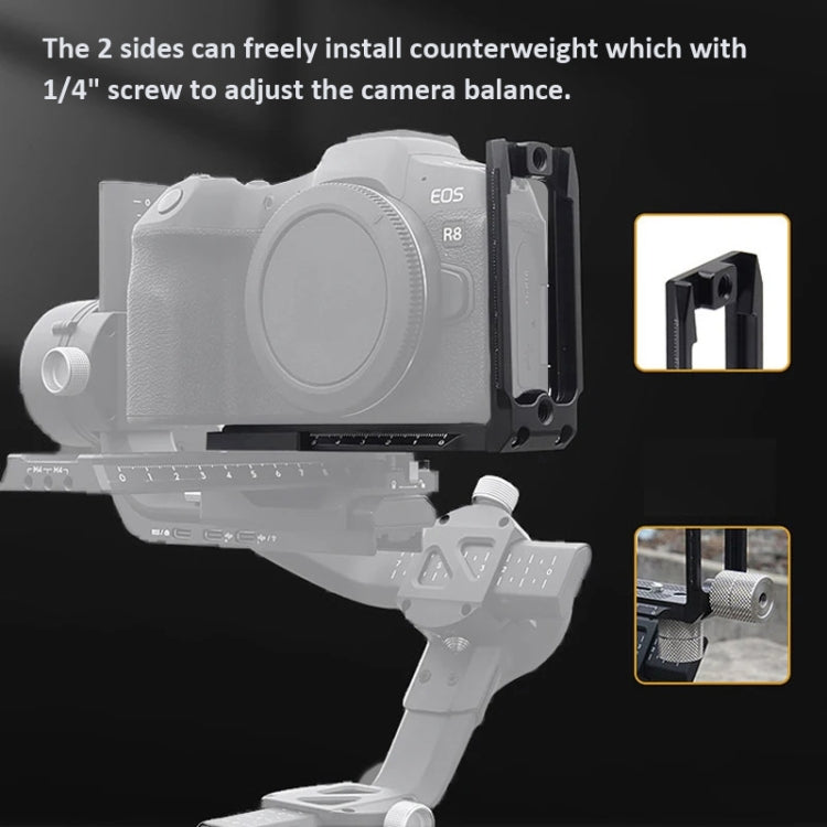 Universal Camera L Shape Bracket Quick Release Plate for Camera RSC2 / RS3 Stabilizers, Spec: L-450 Red - L-Bracket by PMC TechLife | Online Shopping South Africa | PMC TechLife | Buy Now Pay Later Mobicred