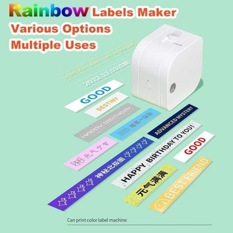 For Phomemo P12 / P12 Pro 12mm x 4m Consumables Label Ribbon, Style: Black Word On Transparent Synthetic Paper - Printer Accessories by PMC TechLife | Online Shopping South Africa | PMC TechLife | Buy Now Pay Later Mobicred