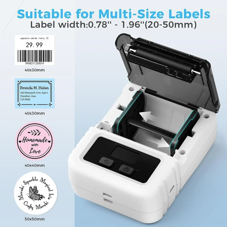 Phomemo M120 Label Maker Barcode Printer Bluetooth Thermal Label Machine(Black) - free shipping - PMC TechLife - Order now!