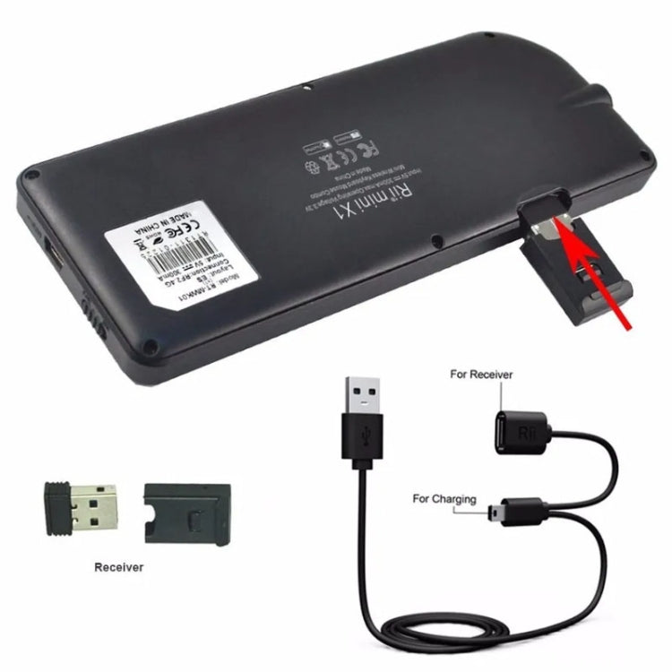 Rii X1 2.4G Mini Classic Wireless Keyboard Keypad And Mouse All-In-One Kit(Black) - free shipping - PMC TechLife - Order now!