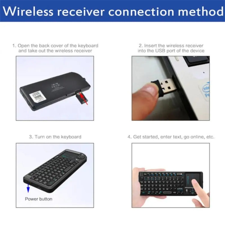 Rii X1 2.4G Mini Classic Wireless Keyboard Keypad And Mouse All-In-One Kit(Black) - free shipping - PMC TechLife - Order now!
