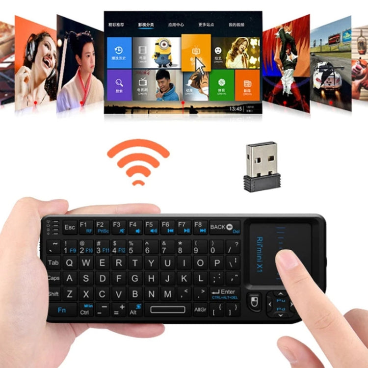 Rii X1 2.4G Mini Classic Wireless Keyboard Keypad And Mouse All-In-One Kit(Black) - Mini Keyboard by Rii | Online Shopping South Africa | PMC Jewellery