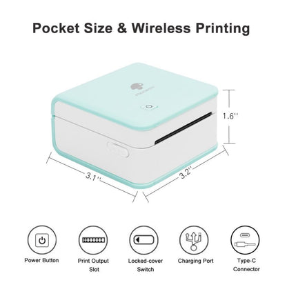 Phomemo M02 PRO Pocket Mini Small Portable Bluetooth Wrong Thermal Tag Printer(Green) - Printer by Phomemo | Online Shopping South Africa | PMC Jewellery | Buy Now Pay Later Mobicred