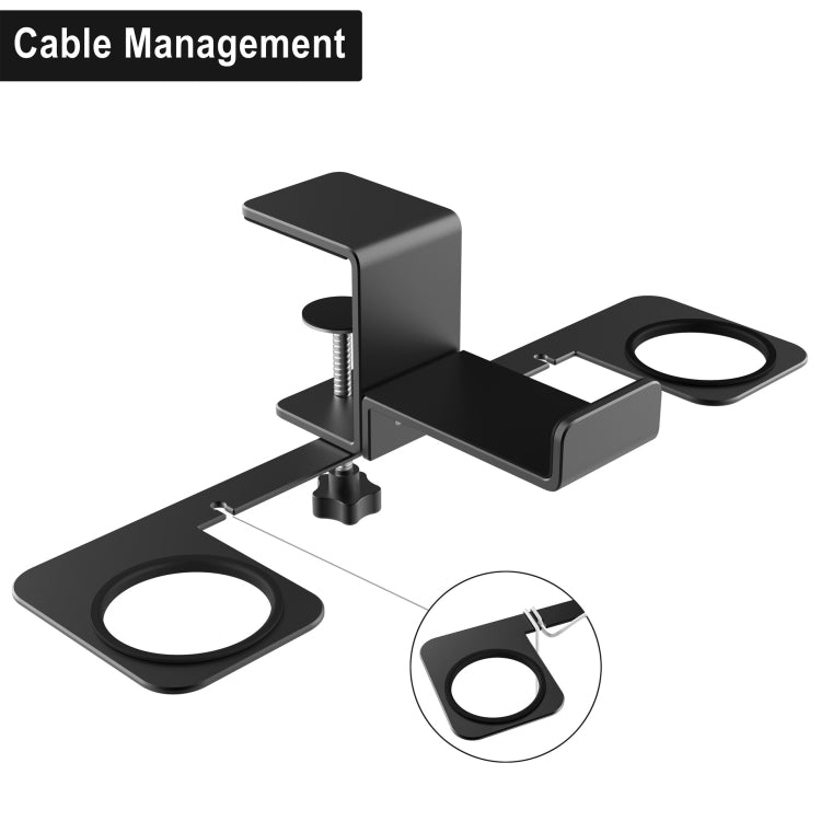 For Meta Quest 2/3/Pro Table-Side Stand Aluminum Alloy VR Storage Bracket(Black) - VR Accessories by PMC Jewellery | Online Shopping South Africa | PMC Jewellery | Buy Now Pay Later Mobicred