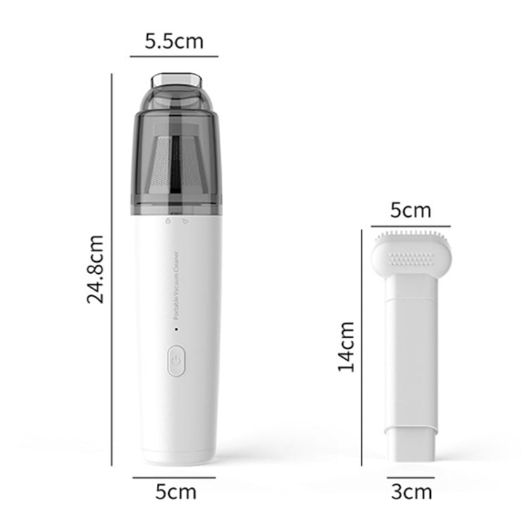 Mini Portable Detachable Wireless Handheld Powerful Car Vacuum Cleaner, Style: Plastic Filter (White) - Vacuum Cleaner by PMC TechLife | Online Shopping South Africa | PMC TechLife | Buy Now Pay Later Mobicred