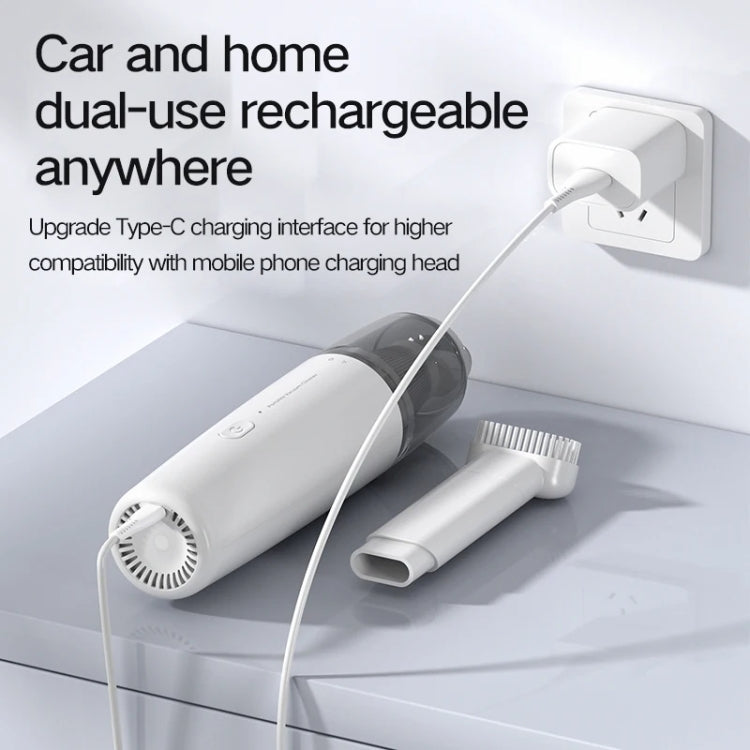 Mini Portable Detachable Wireless Handheld Powerful Car Vacuum Cleaner, Style: Plastic Filter (White) - Vacuum Cleaner by PMC TechLife | Online Shopping South Africa | PMC TechLife | Buy Now Pay Later Mobicred