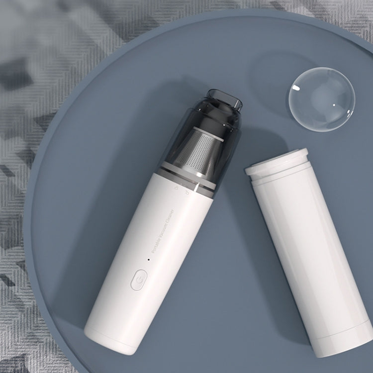 Mini Portable Detachable Wireless Handheld Powerful Car Vacuum Cleaner, Style: Plastic Filter (White) - Vacuum Cleaner by PMC TechLife | Online Shopping South Africa | PMC TechLife | Buy Now Pay Later Mobicred