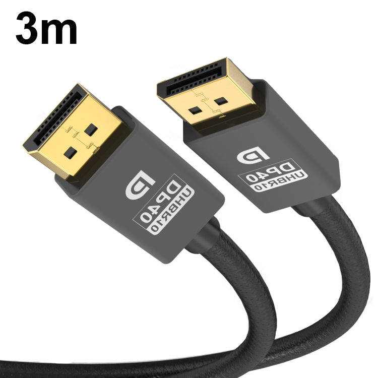 3m DP Cable 8K Computer Monitor Connection Cable 30AWG OD6.3MM With Nylon Mesh(Black Version 2.1) -  by PMC Jewellery | Online Shopping South Africa | PMC Jewellery | Buy Now Pay Later Mobicred