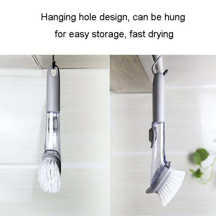 Kitchen Long Handle Automatic Liquid Filling Non-Stick Pan Scrubber Brush Cleaning Brush, Style: Brush+Sponge - Cleaning Tools by PMc TechLife | Online Shopping South Africa | PMc TechLife | Buy Now Pay Later Mobicred