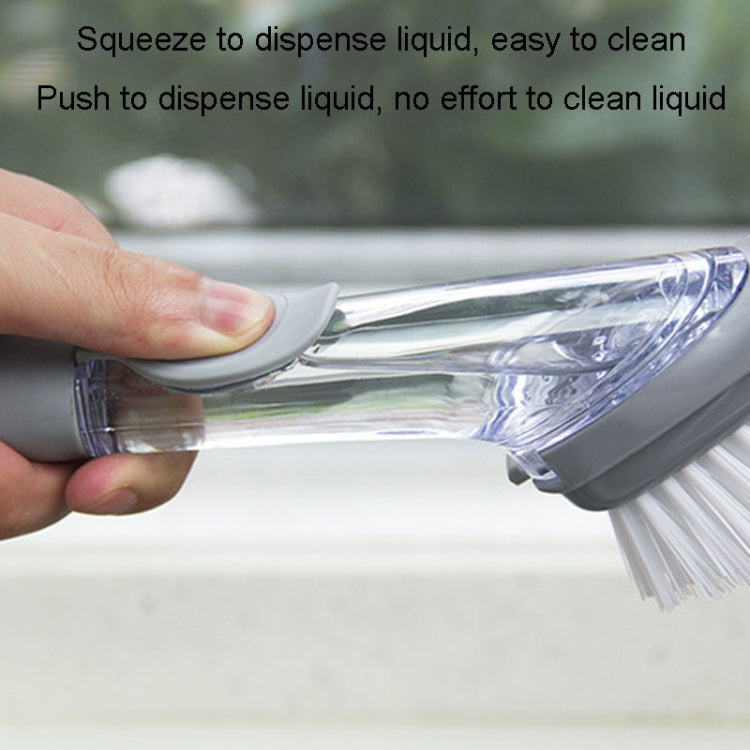 Kitchen Long Handle Automatic Liquid Filling Non-Stick Pan Scrubber Brush Cleaning Brush, Style: Brush+Sponge - Cleaning Tools by PMc TechLife | Online Shopping South Africa | PMc TechLife | Buy Now Pay Later Mobicred